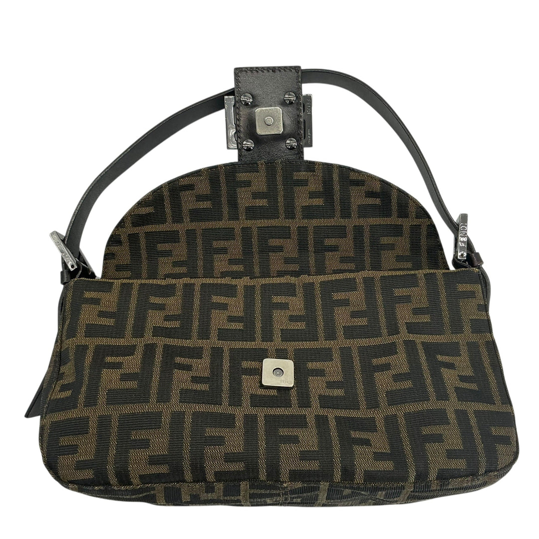 Fendi Zucca Baguette Shoulder Bag Brown