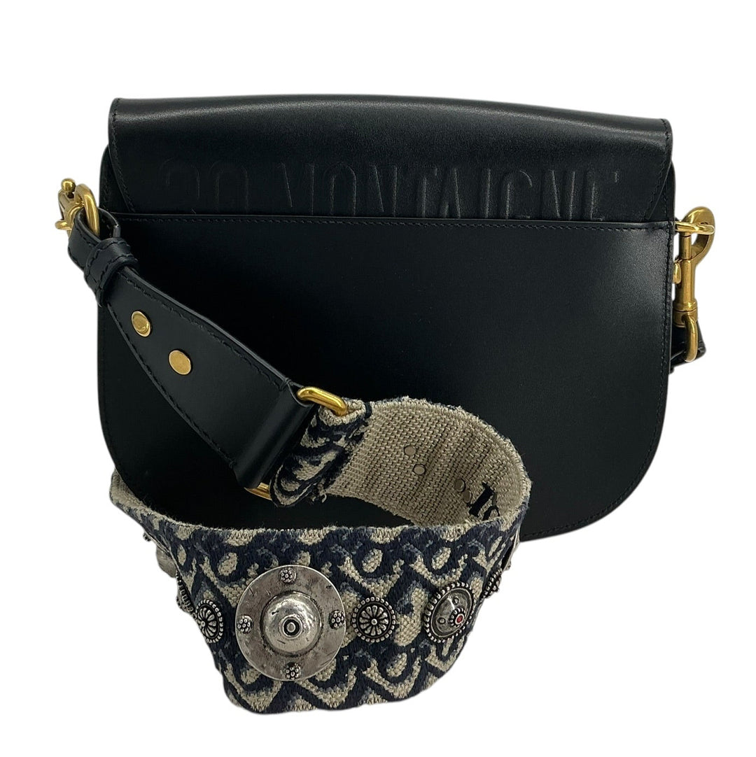 Christian Dior Large Bobby Flap Bag Black Box Calfskin