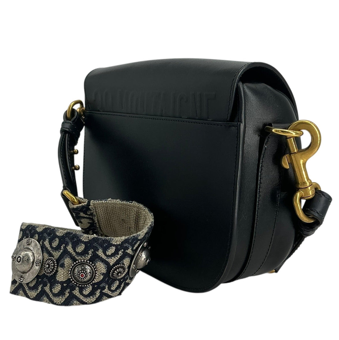 Christian Dior Large Bobby Flap Bag Black Box Calfskin