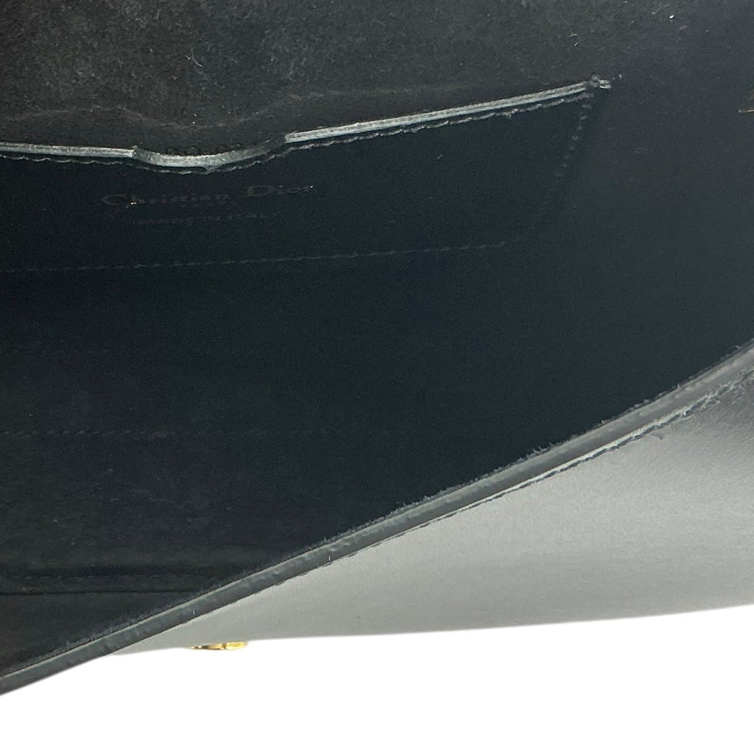 Christian Dior Large Bobby Flap Bag Black Box Calfskin