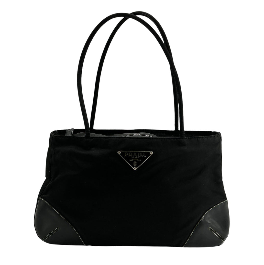 Prada Tessuto Nylon Shoulder Bag Black
