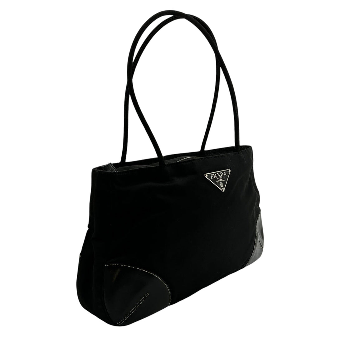 Prada Tessuto Nylon Shoulder Bag Black