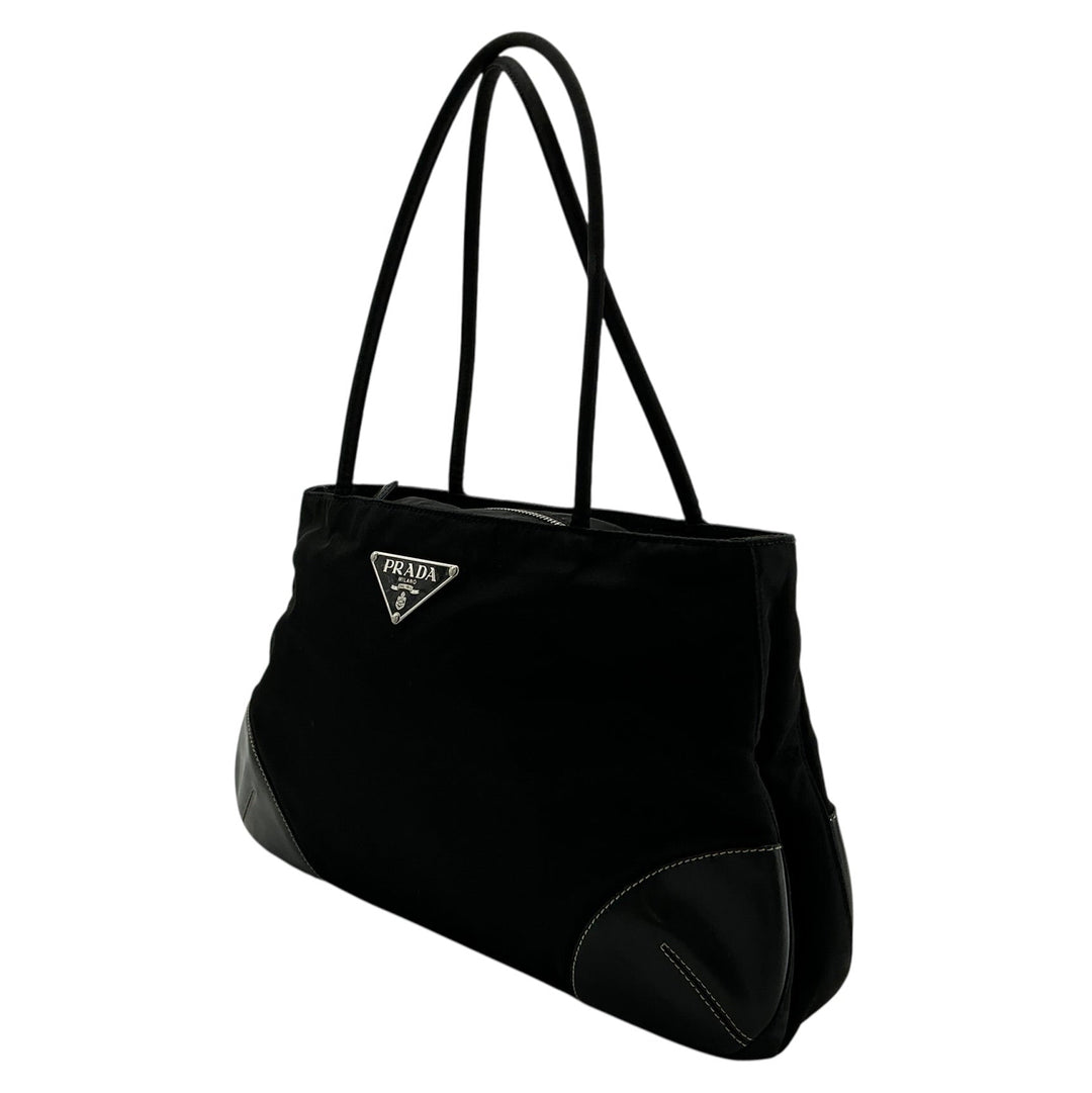 Prada Tessuto Nylon Shoulder Bag Black