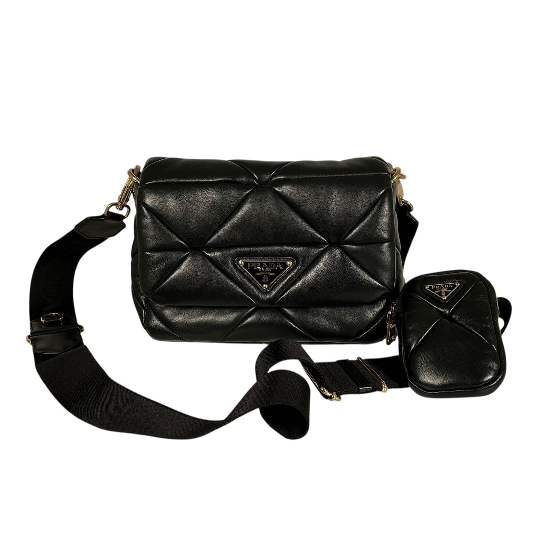 Chanel Duma Pockets Drawstring Backpack Quilted Caviar Small