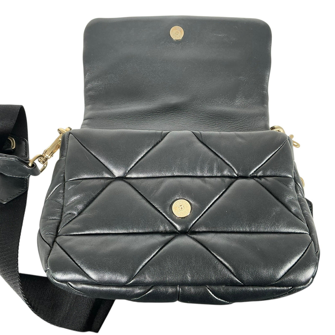 Chanel Duma Pockets Drawstring Backpack Quilted Caviar Small