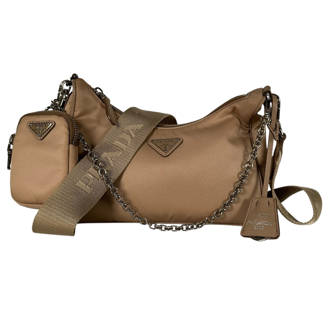 Prada Re-Edition 2005 Nylon Shoulder Bag Cammeo
