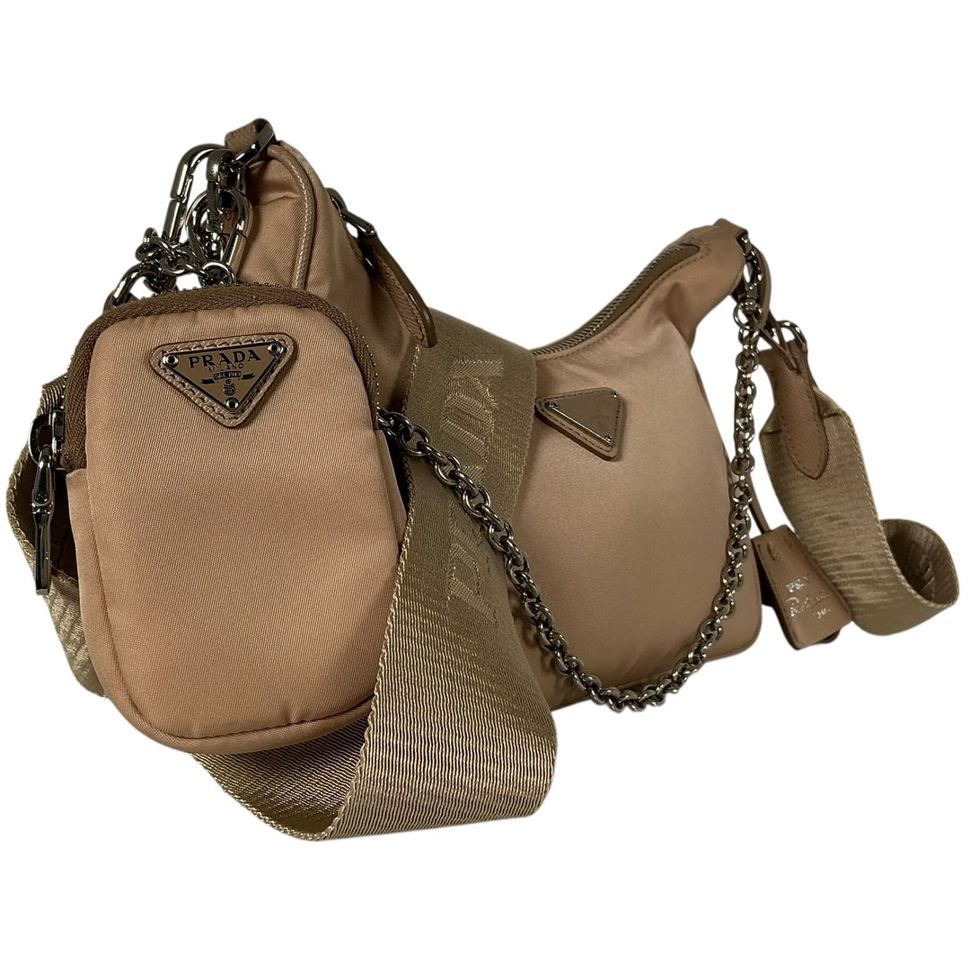 Prada Re-Edition 2005 Nylon Shoulder Bag Cammeo