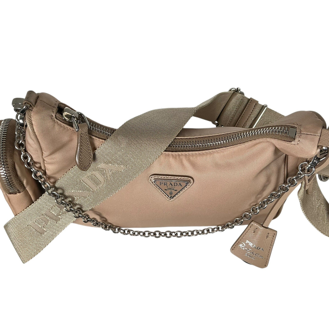 Prada Re-Edition 2005 Nylon Shoulder Bag Cammeo