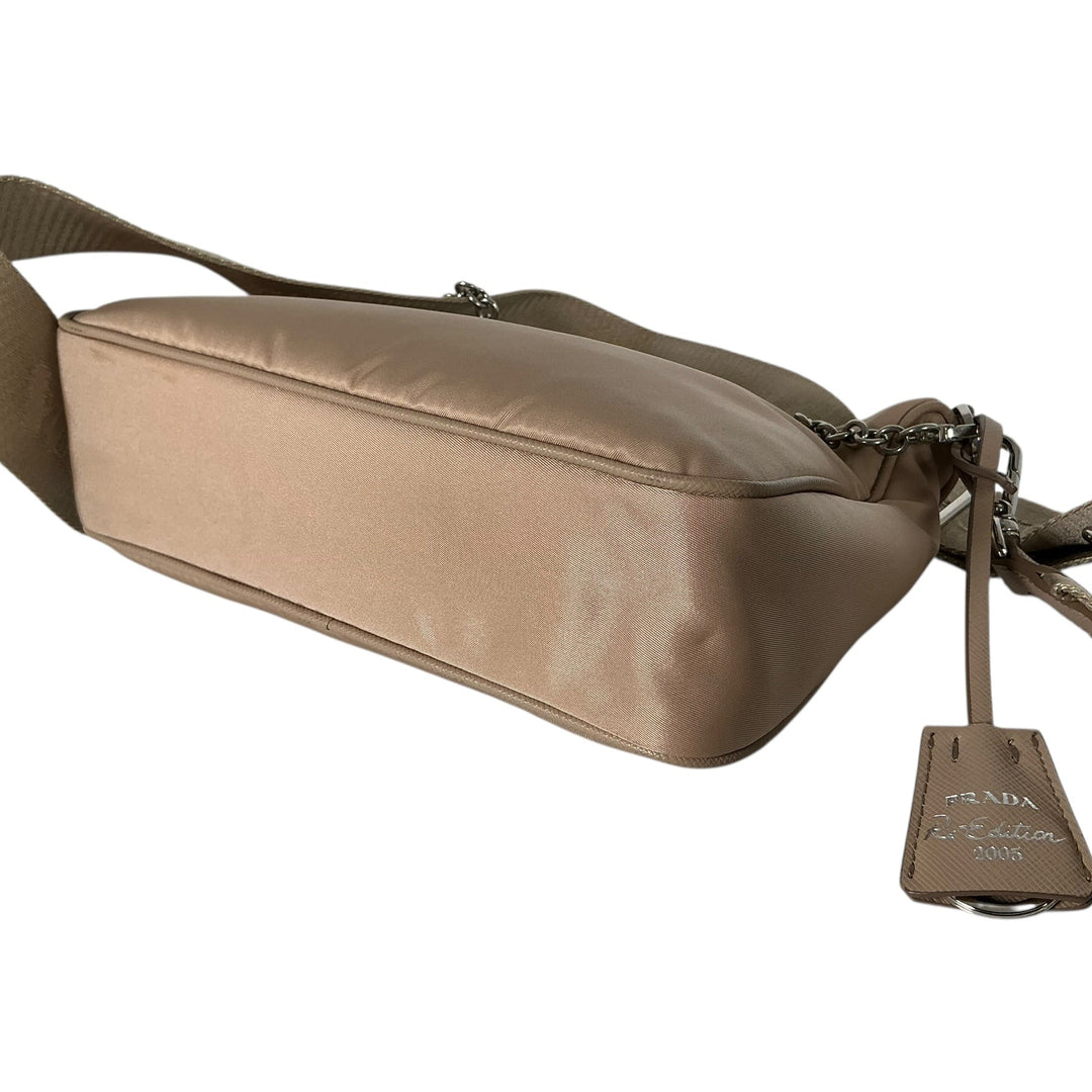 Prada Re-Edition 2005 Nylon Shoulder Bag Cammeo