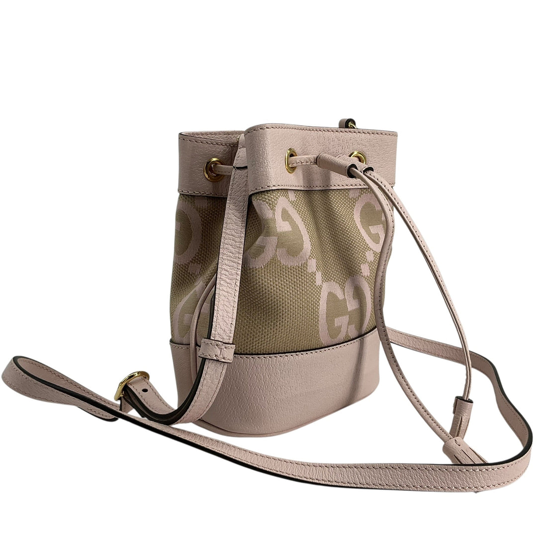 Gucci Jumbo GG Bucket Bag Neutrals Canvas