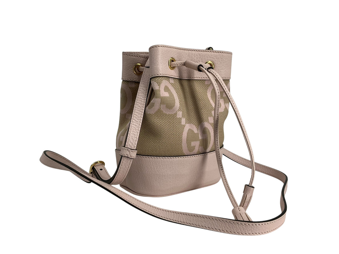 Gucci Jumbo GG Bucket Bag Neutrals Canvas