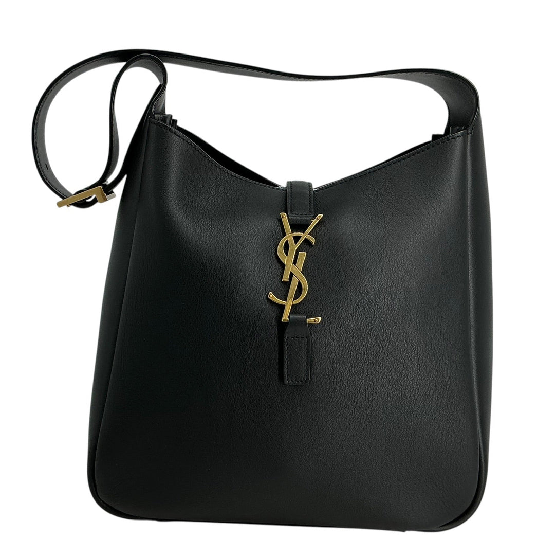 Saint Laurent Smooth Calfskin Small Le 5 à 7 Soft Hobo Black