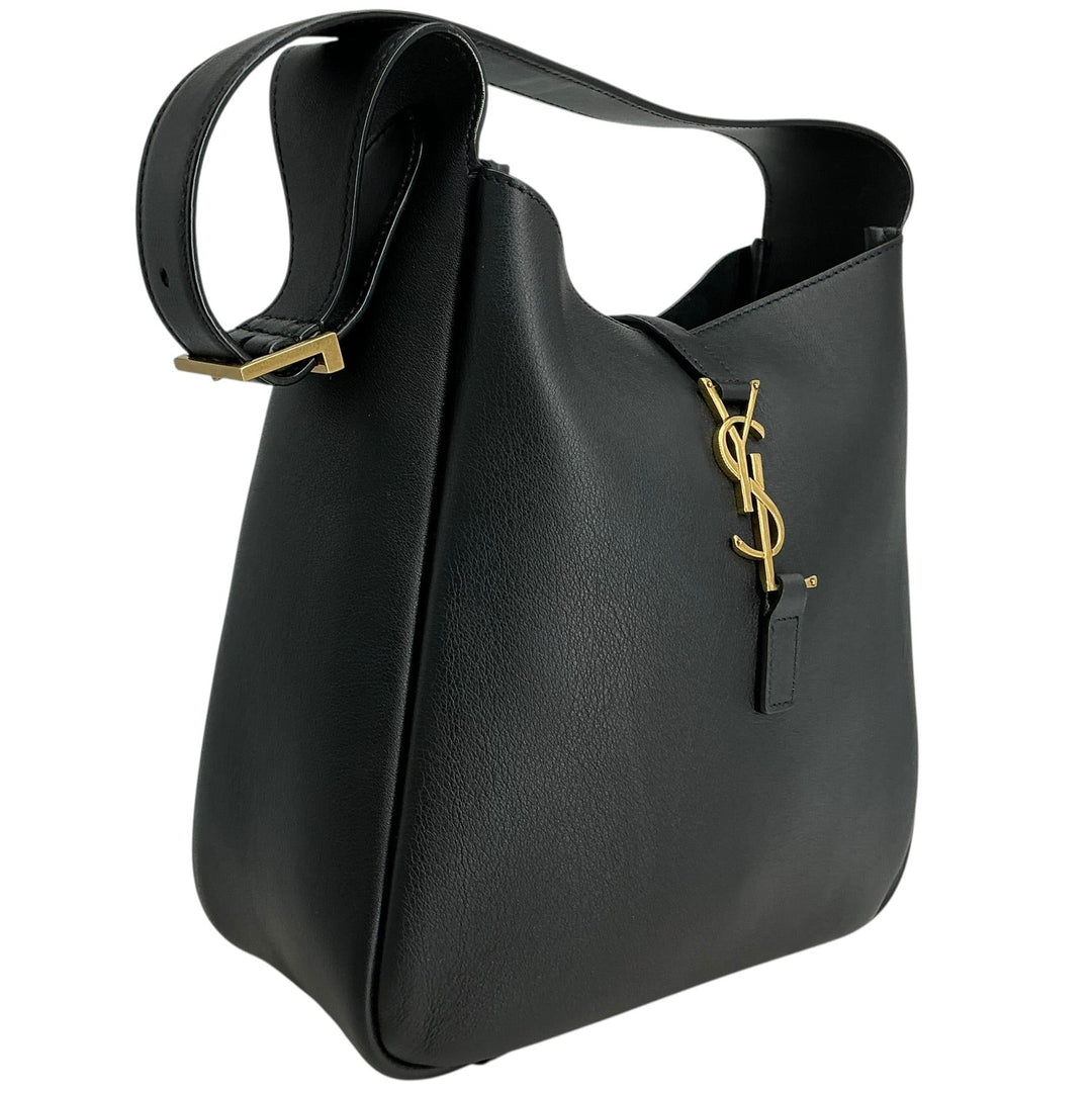 Saint Laurent Smooth Calfskin Small Le 5 à 7 Soft Hobo Black