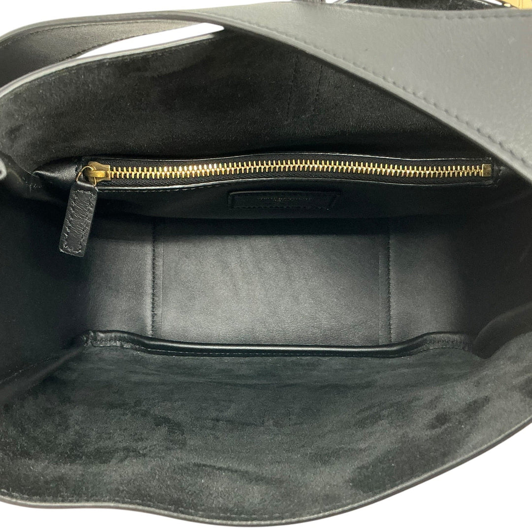 Saint Laurent Smooth Calfskin Small Le 5 à 7 Soft Hobo Black
