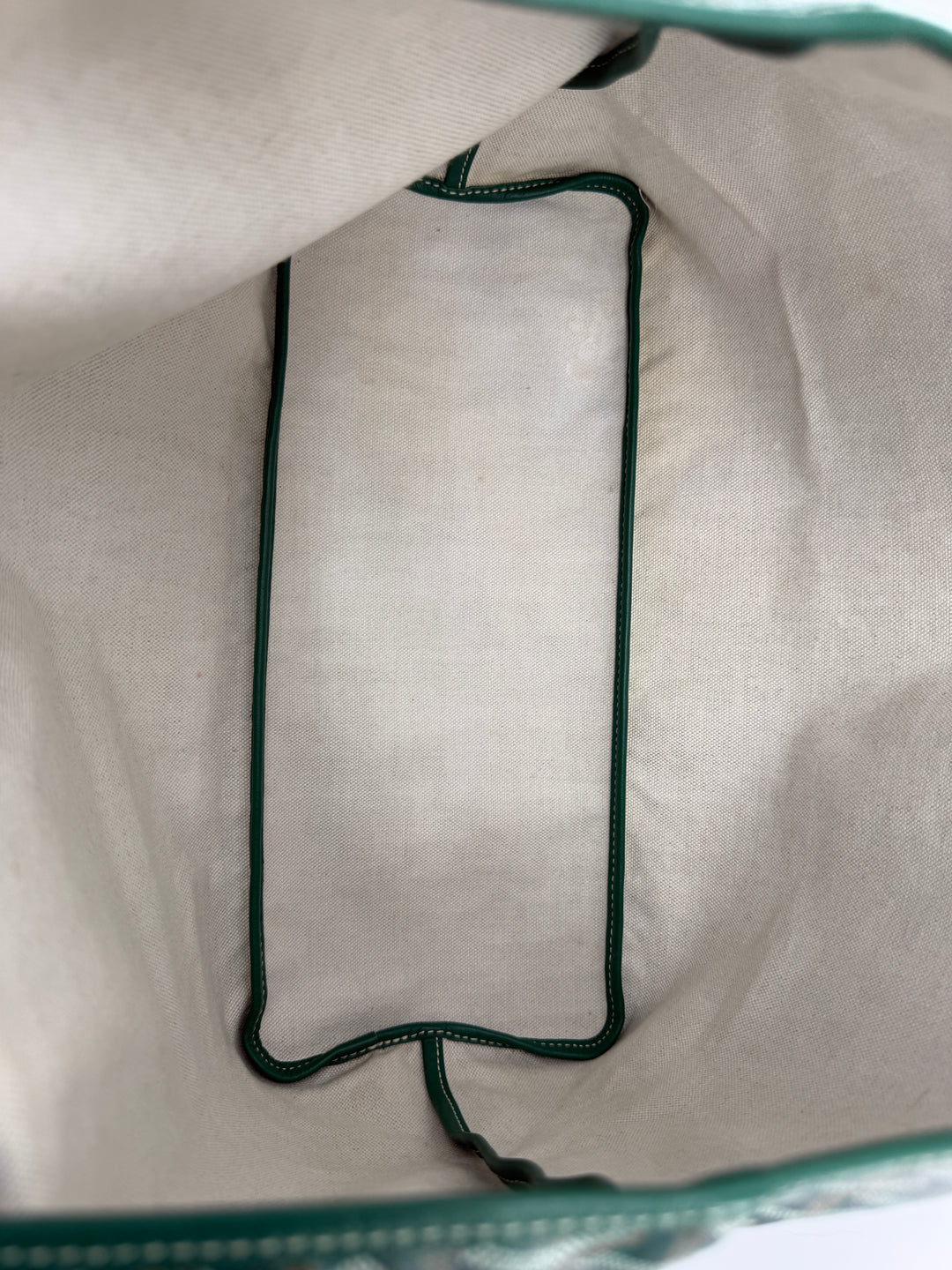 Goyard Green Goyardine Canvas Tote Bag with Leather Trim & Pouch | 2019 Collection