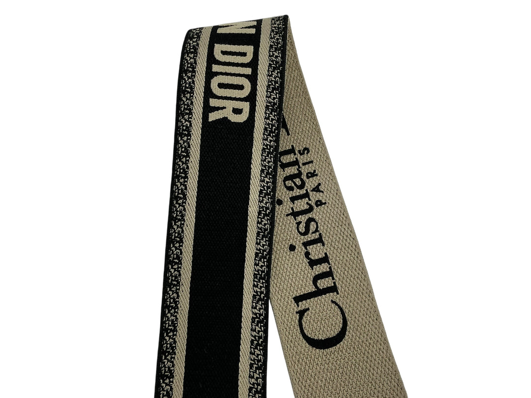 Christian Dior Canvas and Leather Bag Strap Black