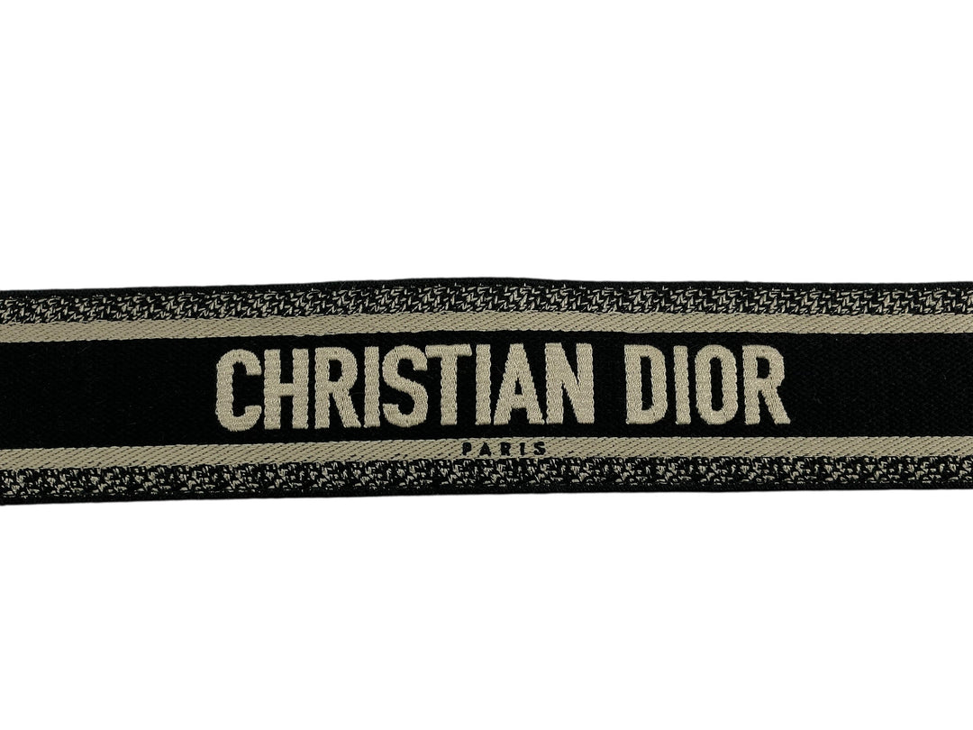 Christian Dior Canvas and Leather Bag Strap Black