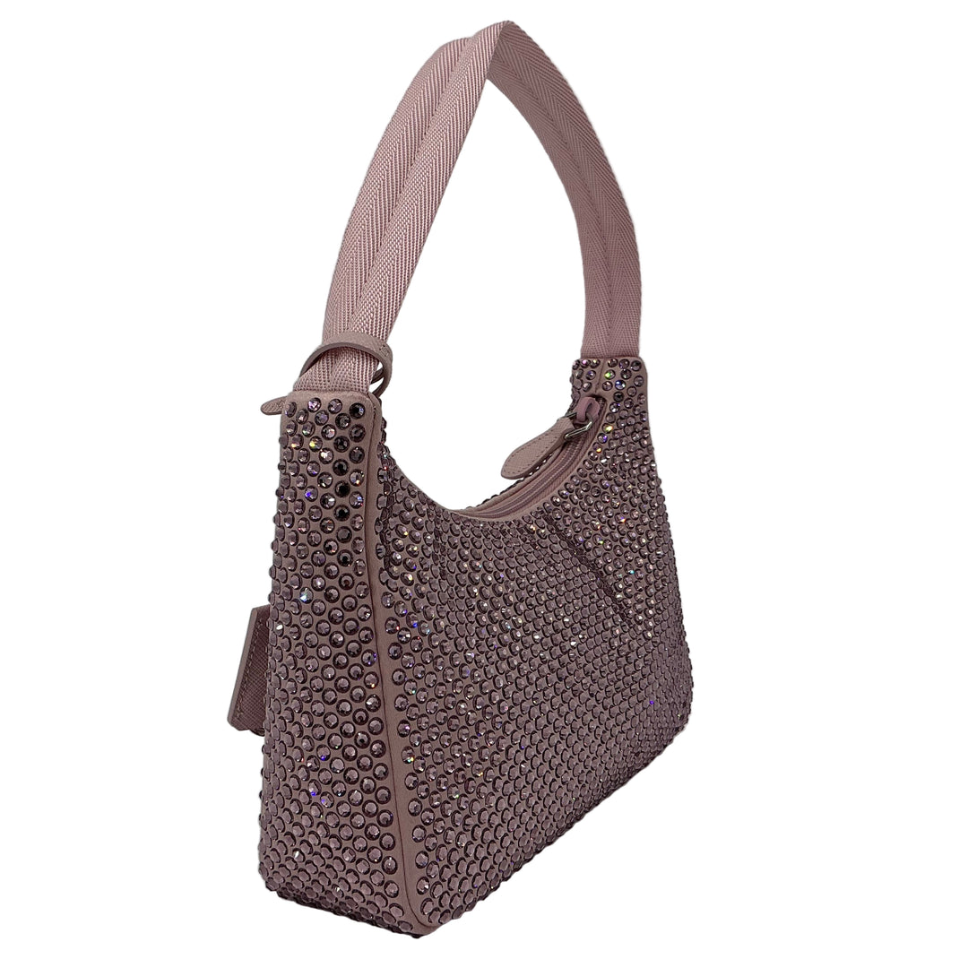Prada Satin Crystal Mini Re-Edition 2000 Bag – Alabastro