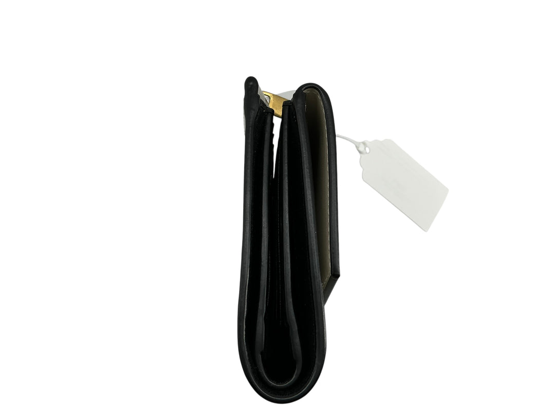 Saint Laurent Cassandre Compact Wallet Black & White