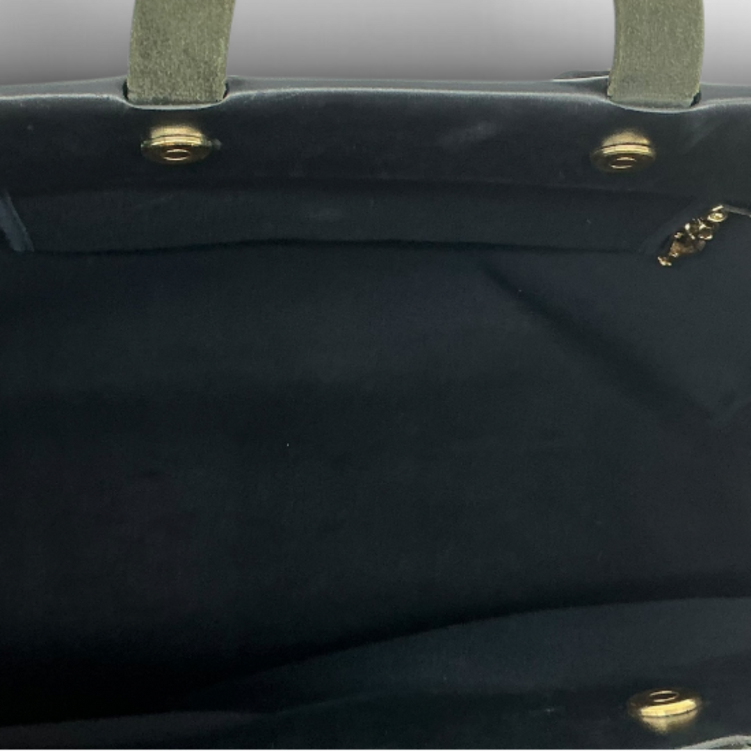 Hermès Herbag Cabas MM black fabric interior and patch pocket