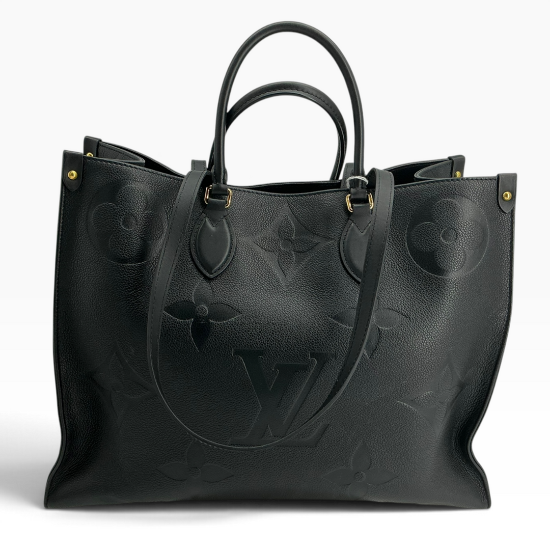Louis Vuitton OnTheGo GM rear embossed leather and shoulder straps