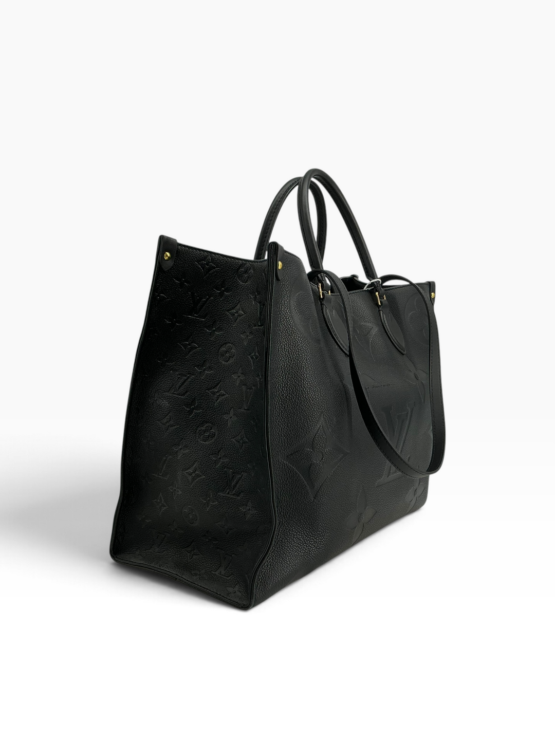 Louis Vuitton Monogram Giant Empreinte OnTheGo GM Black Leather Tote
