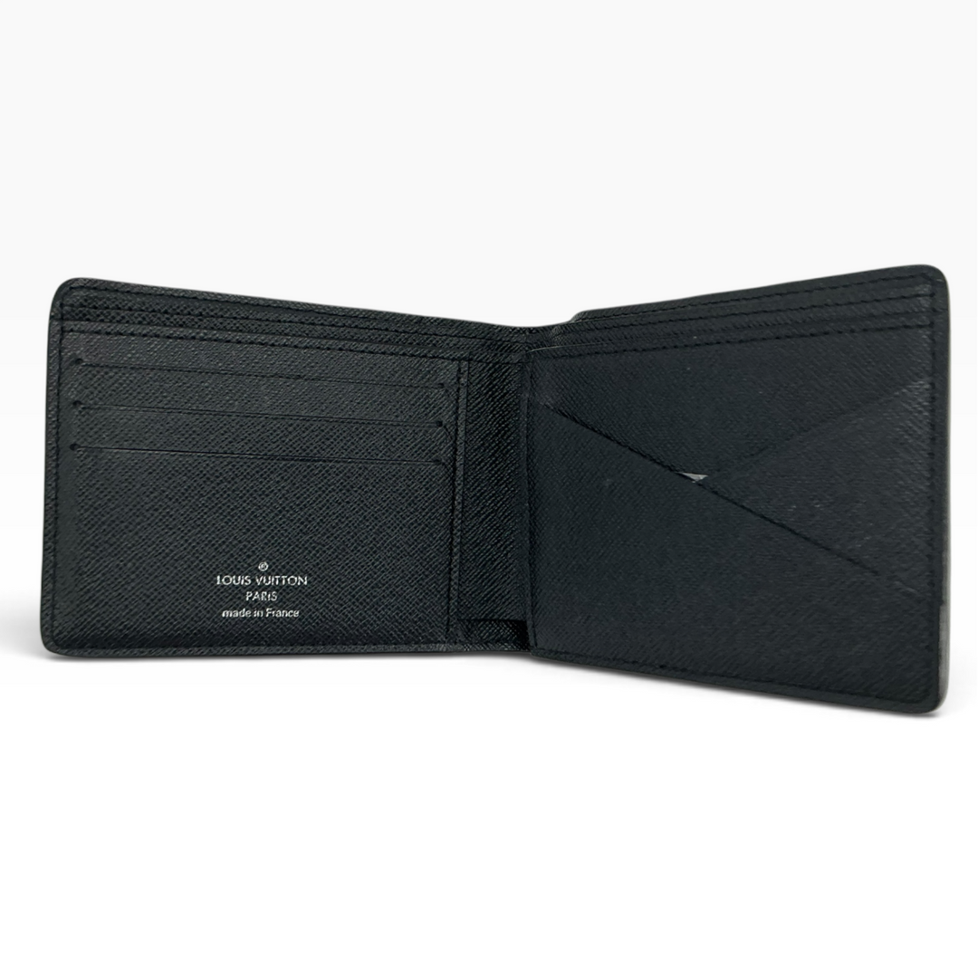 Louis Vuitton Chapman Multiple Wallet black leather interior