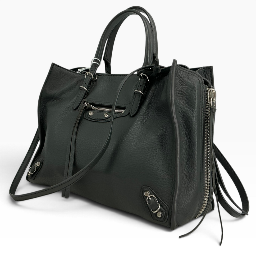 Balenciaga Papier A6 Gris Fossile grey angle view 