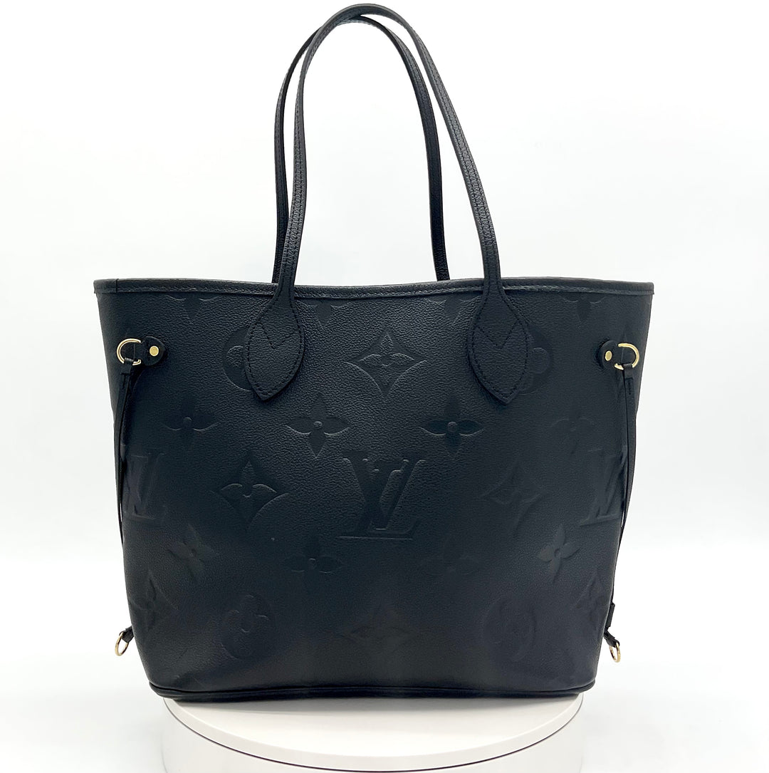 LOUIS VUITTON Empreinte Monogram Giant Neverfull MM Black