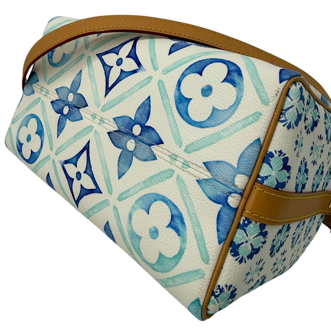 Louis Vuitton Monogram Tiles By The Pool Speedy Bandoulière 25 Lagoon Blue