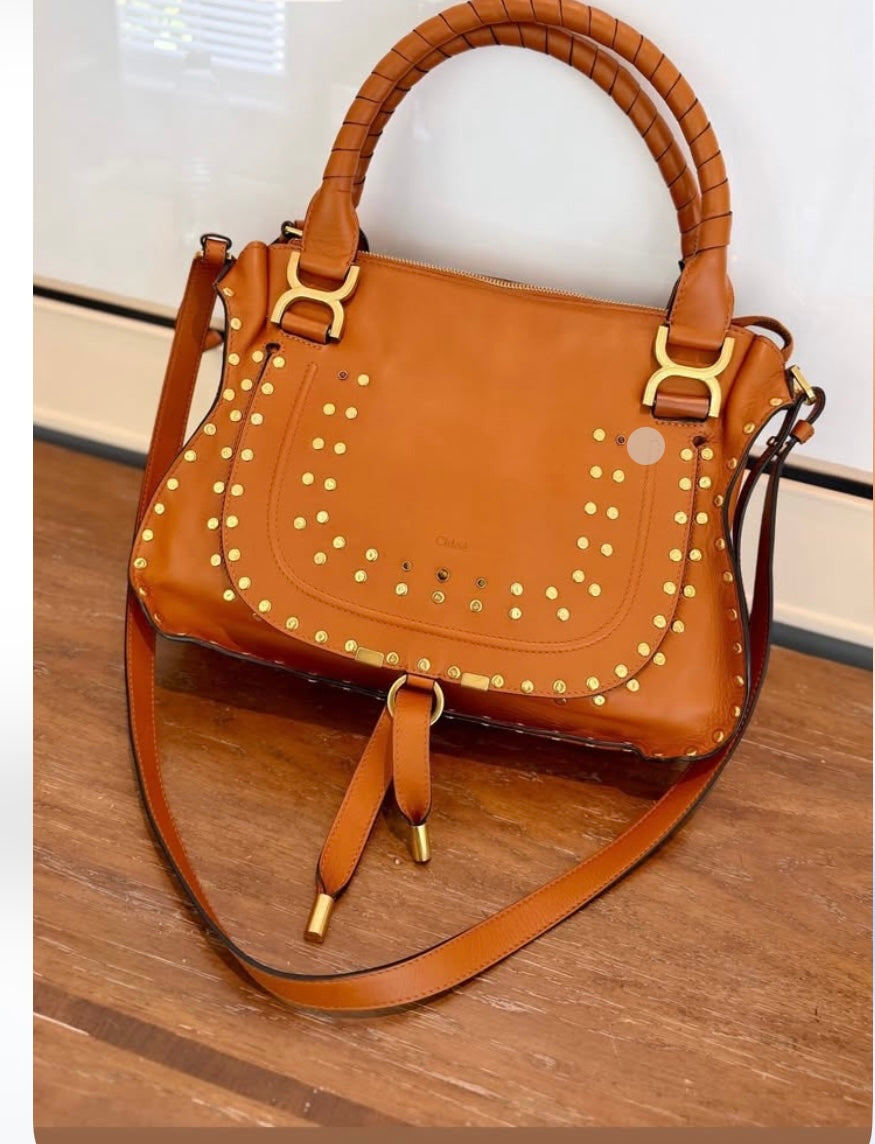Chloe tassel cognac