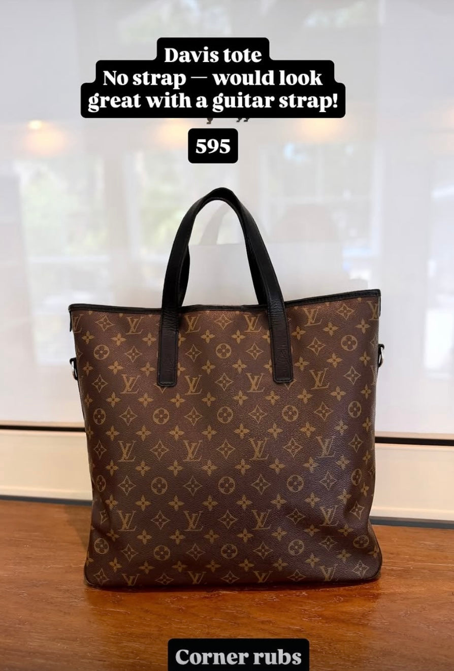 LV Davis Tote and Lv Black strap