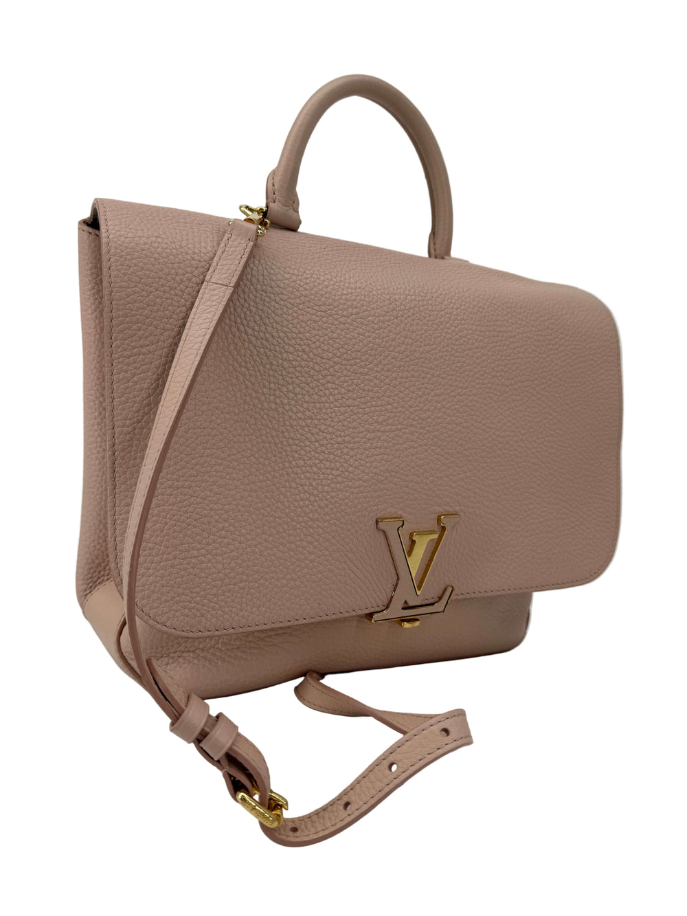 Louis Vuitton Taurillon Volta Magnolia Pink | Authentic | LuxLoveLouis - elegant handbag in delicate pink leather.