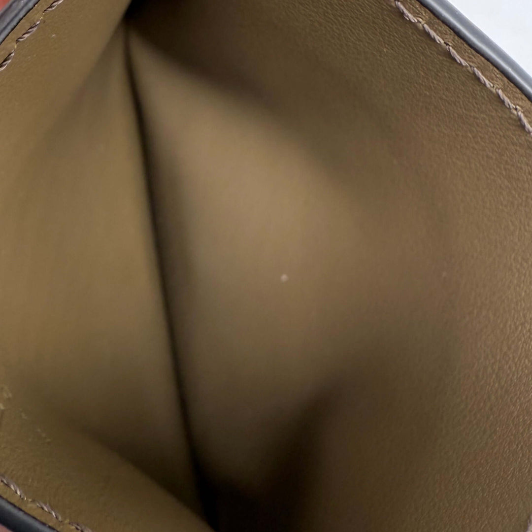Interior view of the Versace Mini Medusa Leather Card Case Wallet in black, showcasing premium leather craftsmanship.