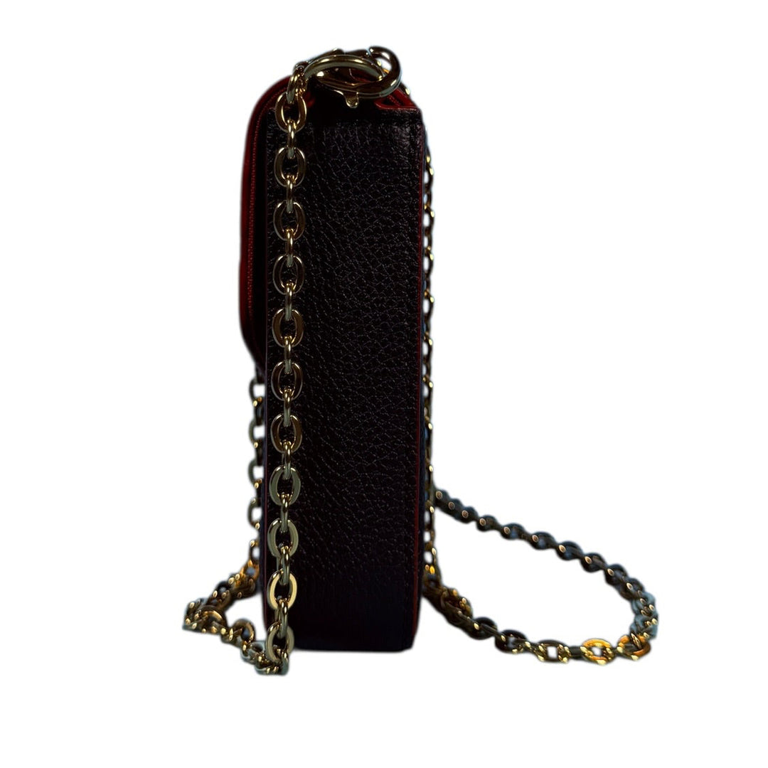 Louis Vuitton Monogram Empreinte Chain Wallet Black