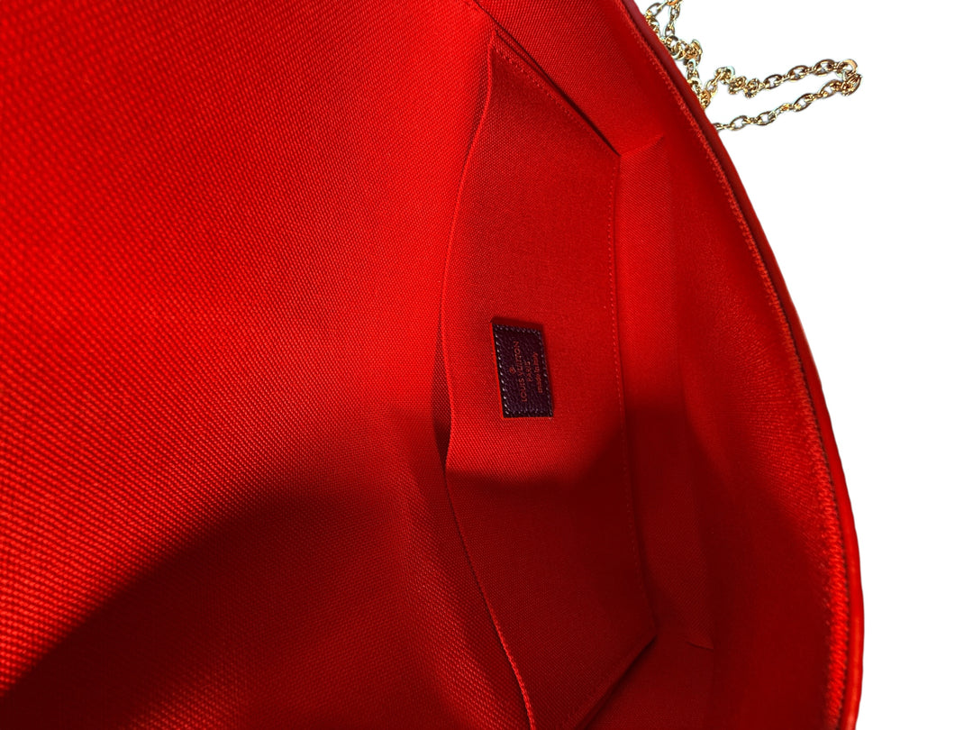 Louis Vuitton Monogram Empreinte Chain Wallet Black