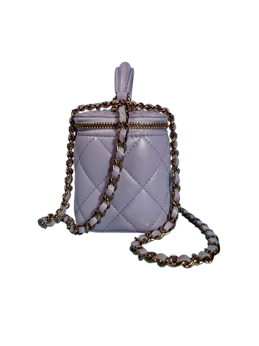 Chanel Mini Vanity Box Quilted Lambskin Lilac