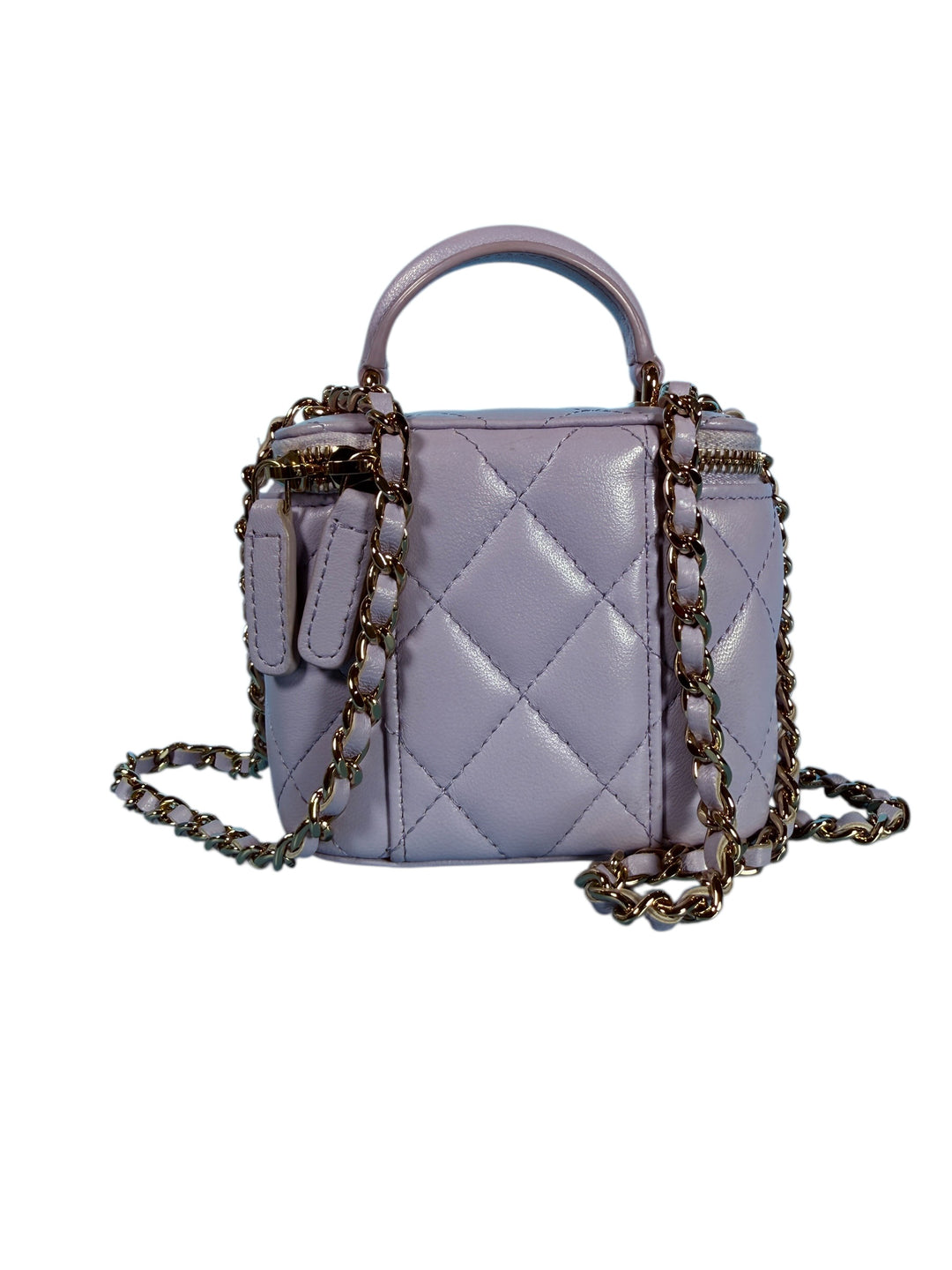 Chanel Mini Vanity Box Quilted Lambskin Lilac