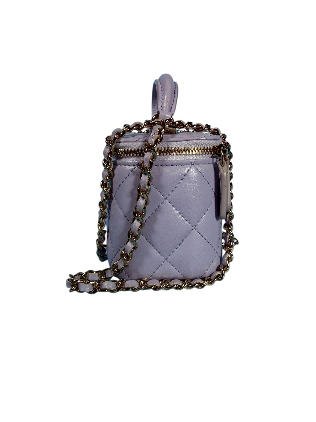 Chanel Mini Vanity Box Quilted Lambskin Lilac