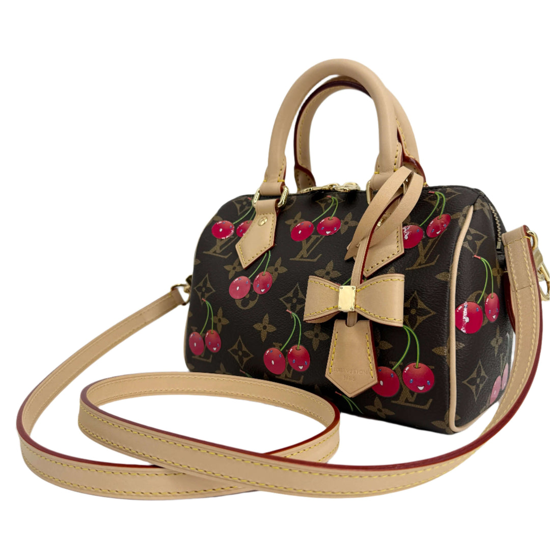 Louis Vuitton x Takashi Murakami Monogram Cerises Speedy Bandoulière 20 – Like New, Complete Set