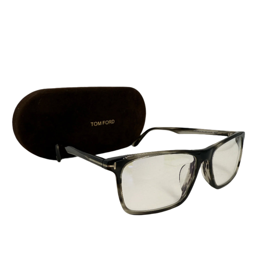 Authentic Tom Ford TF 5681 eyeglasses with case, 56mm full rim, showcasing Italian craftsmanship.