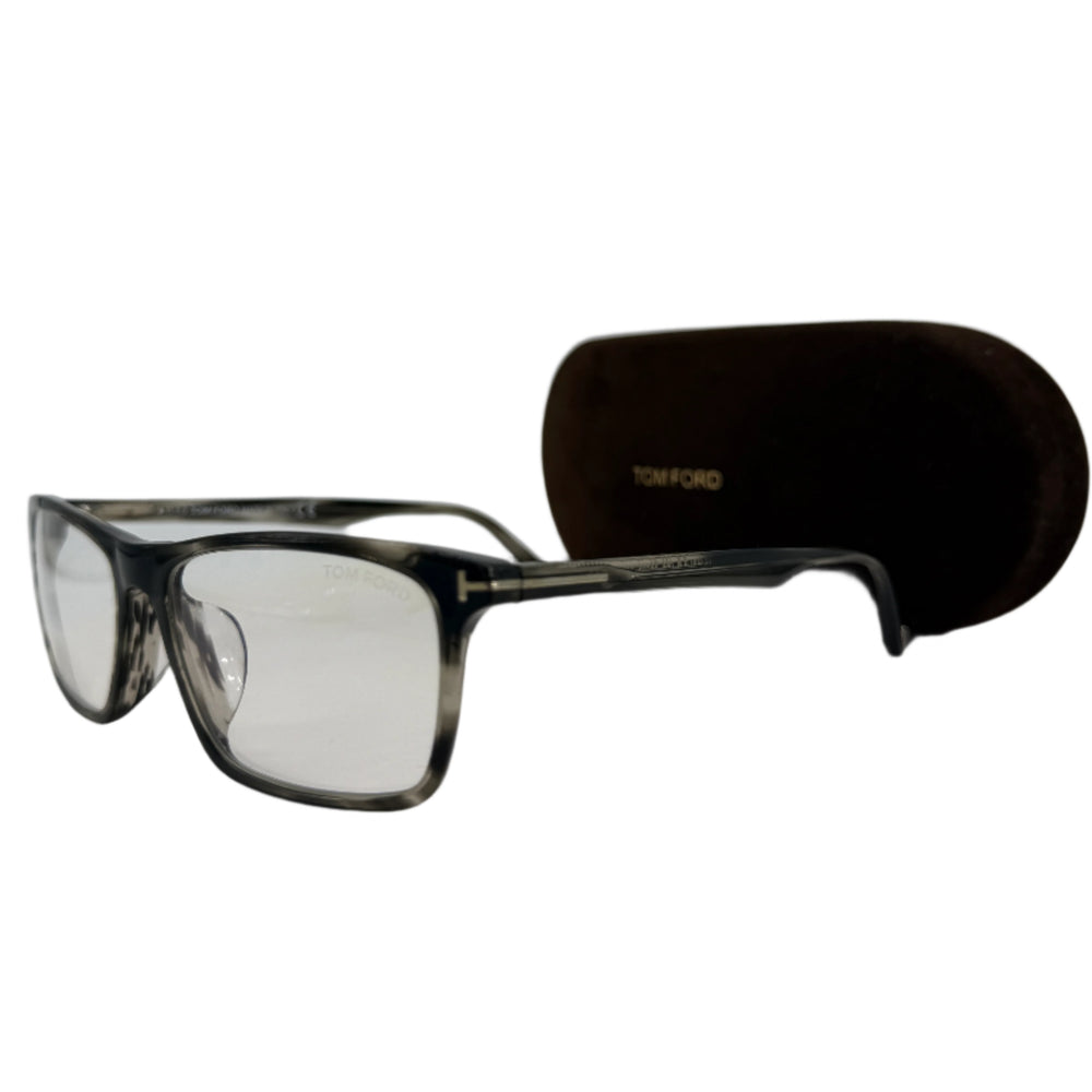 Authentic Tom Ford TF 5681 eyeglasses with full-rim acetate frame and protective case, made in Italy.