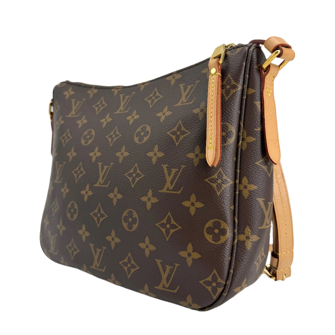 Louis Vuitton Monogram Mabillon shoulder bag showcasing iconic monogram canvas and polished brass hardware.