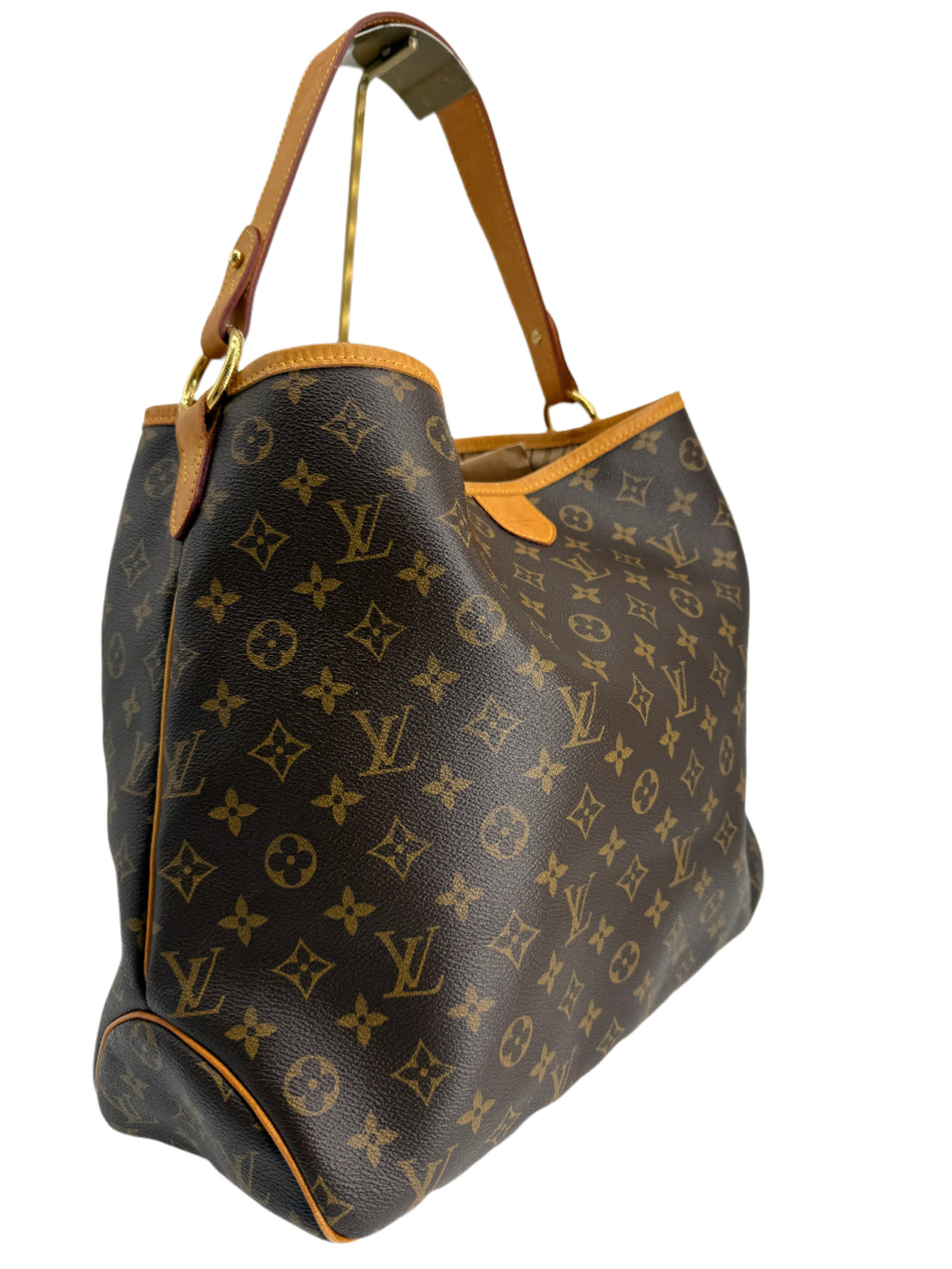 Louis Vuitton Monogram Delightful MM shoulder hobo bag featuring iconic coated canvas and vachetta leather strap.