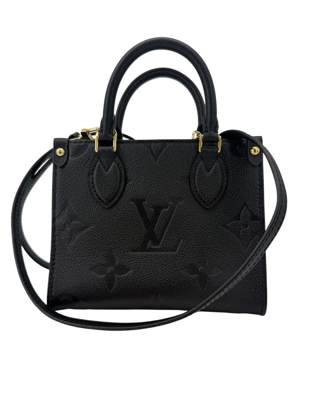 Louis Vuitton OnTheGo BB Monogram Empreinte Black | LuxLoveLouis handbag in black embossed cowhide leather.