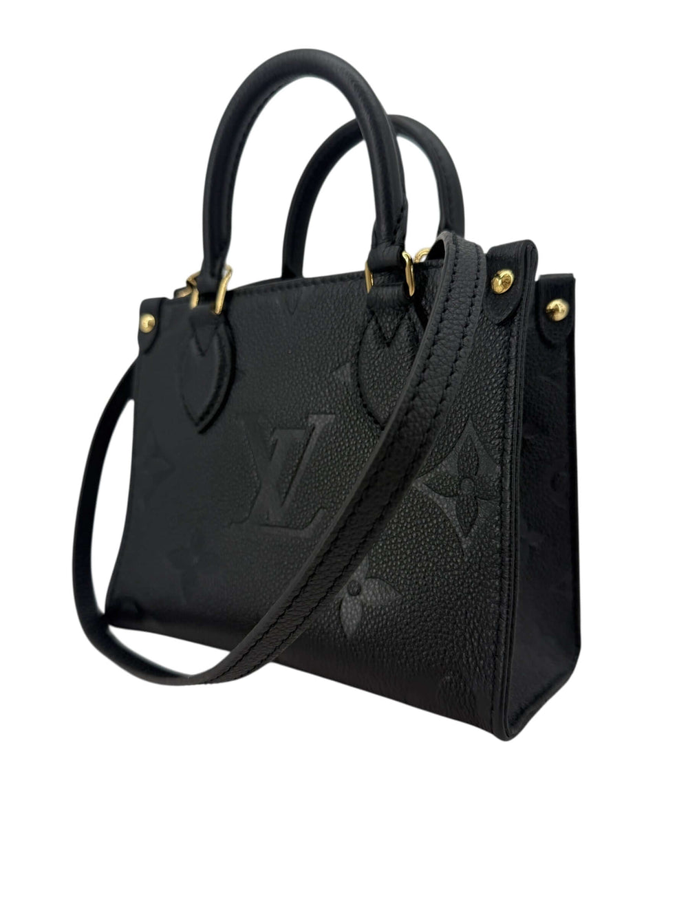 Louis Vuitton OnTheGo BB Monogram Empreinte Black | LuxLoveLouis in black cowhide leather with embossed Monogram.