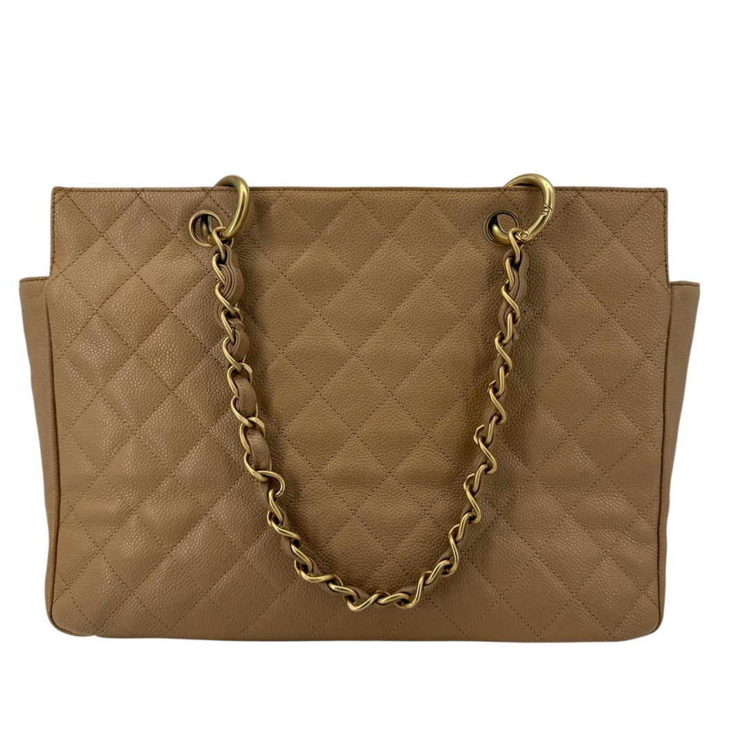 Chanel Caviar Quilted Grand Shopping Tote GST Beige | LuxLoveLouis