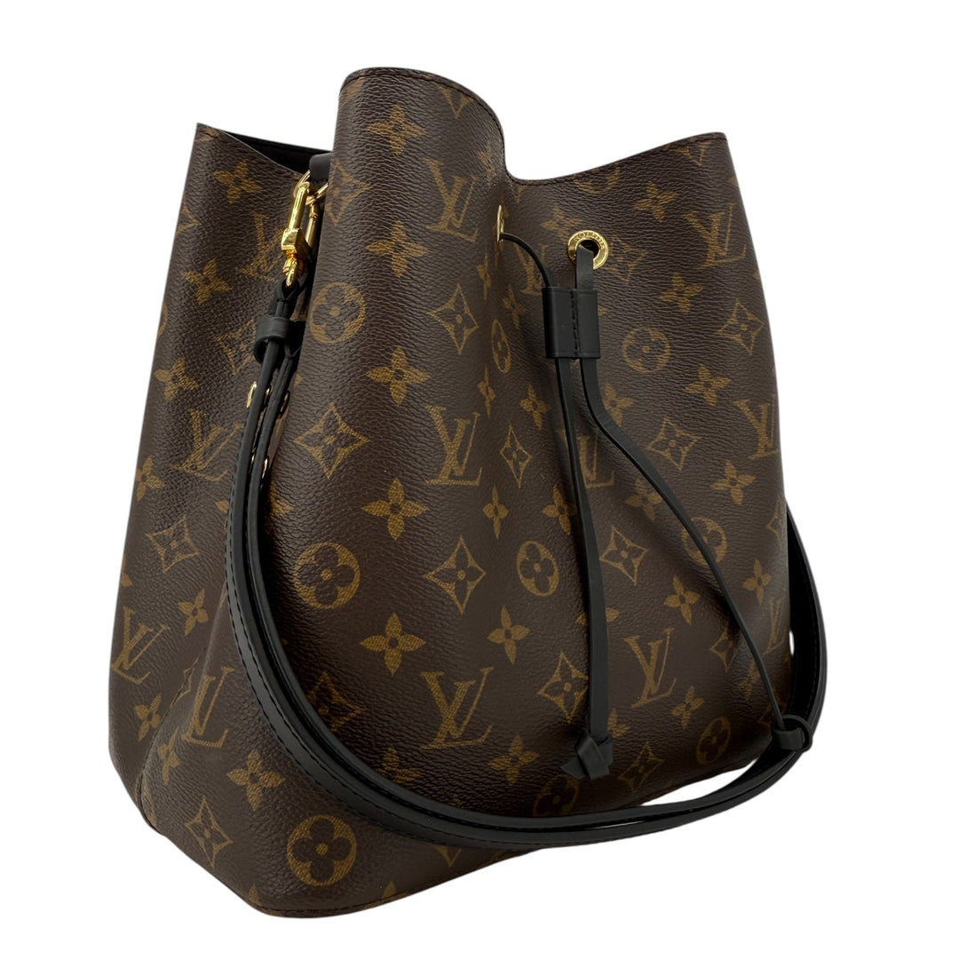 Louis Vuitton Monogram NéoNoé MM – Black Trim Bucket Crossbody Bag