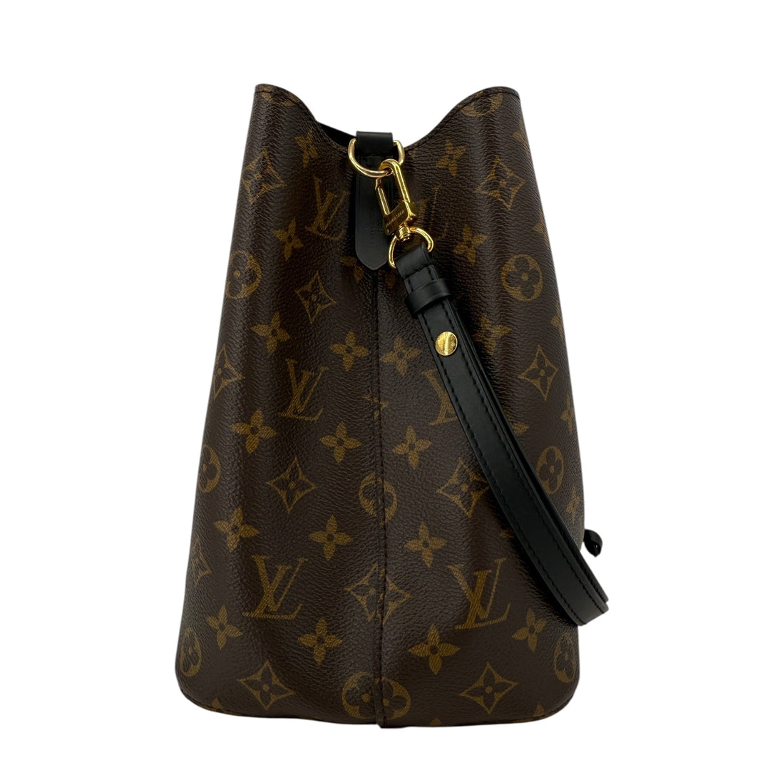 Louis Vuitton Monogram NéoNoé MM – Black Trim Bucket Crossbody Bag
