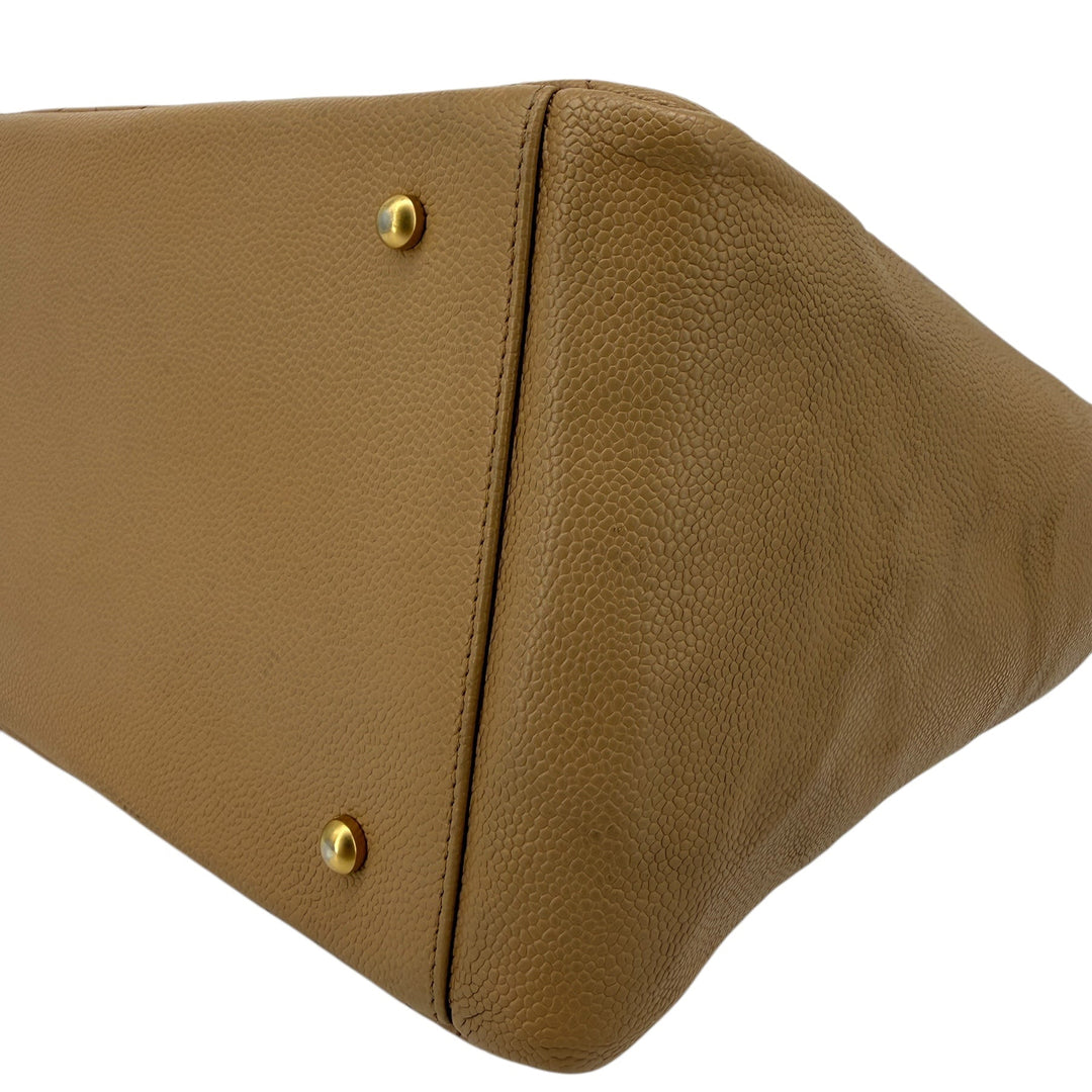 Chanel Caviar Quilted Grand Shopping Tote GST Beige | LuxLoveLouis